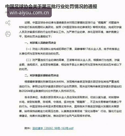 爱游戏正版下载安装教程 足协第三批禁足名单深度解读:在爱游戏平台了解中国足球整治风暴
